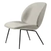 Beetle lounge chair fully upholstered conic base, Plain 0025-black