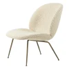 Beetle lounge chair fully upholstered conic base, Dora boucle 0002-antique brass