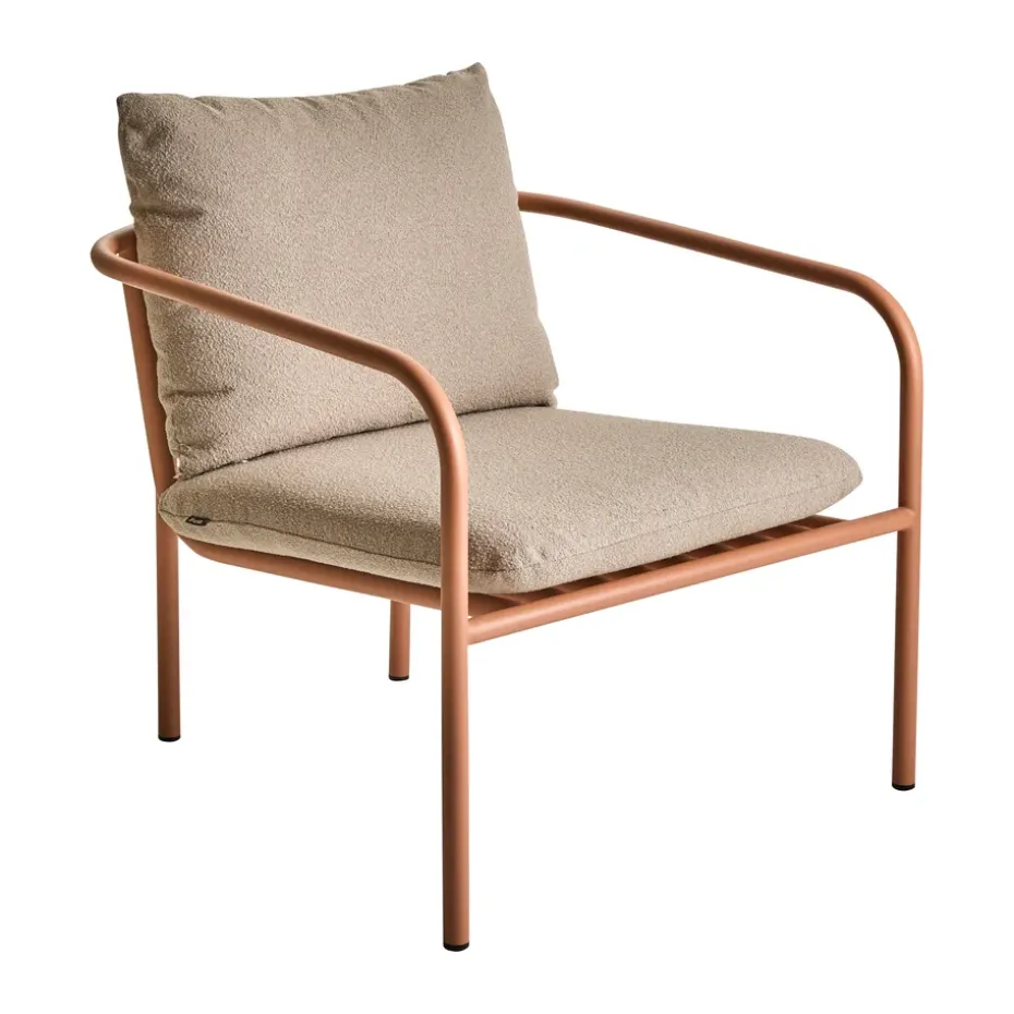 Bendt fauteuil lounge, Teddy beige-peach