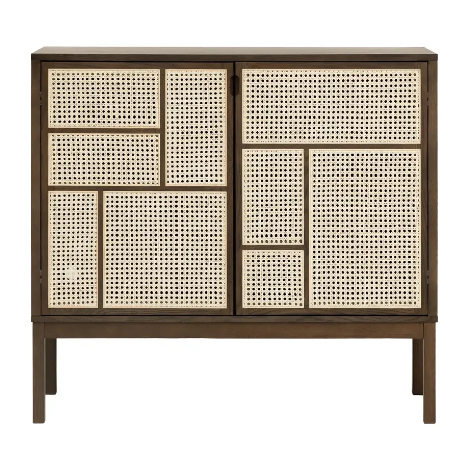 Buffet Air, Chêne foncé, 120x110 cm, avec pieds