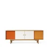 Buffet Moodi 180, orange/blanc, structure en chêne