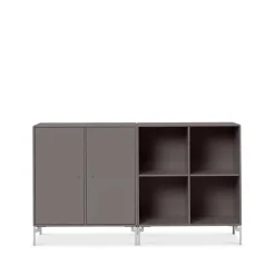 Buffet Pair, coffee 35, pieds chromés