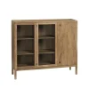 Buffet Prio haut, chêne huilé naturel, porte en verre