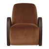Buur lounge chair devoré velvet, Rust
