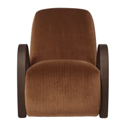Buur lounge chair devoré velvet, Rust