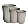 Cache-pot Out stripe, lot de 3, Beige
