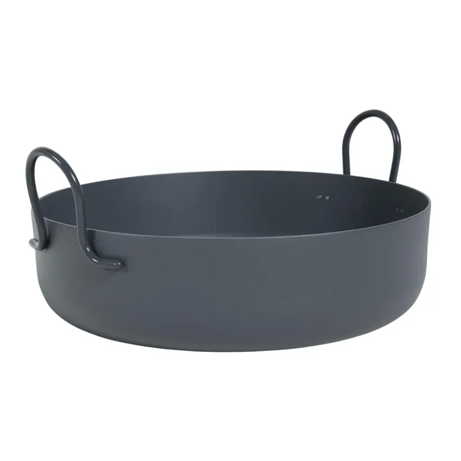 Cache-pot Tivoli Ø50 cm bas, gris foncé