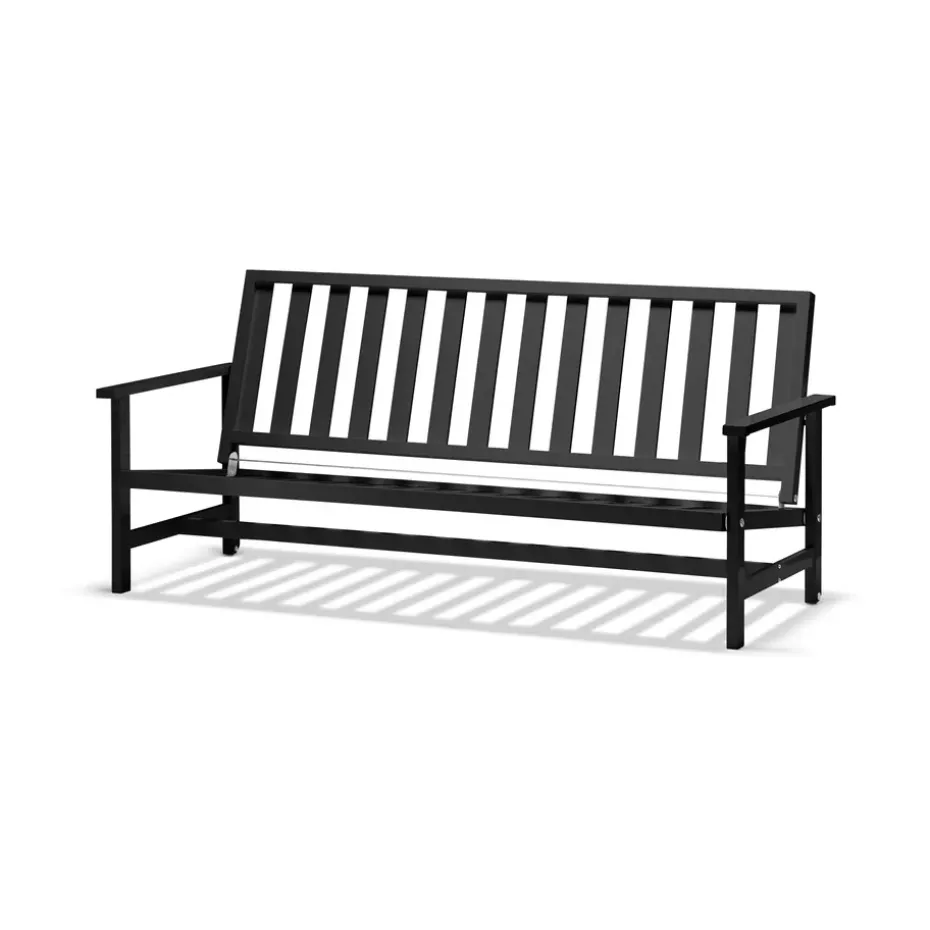 Canapé 09, Noir, 3-places