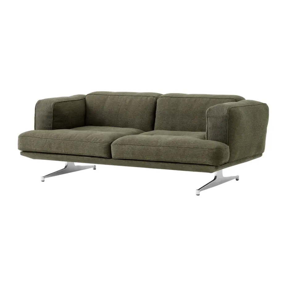 Canapé 2 places Inland AV22, Argile 0014 - aluminium poli