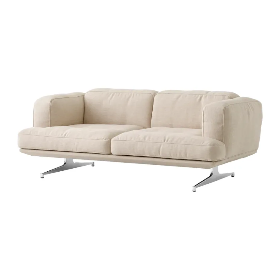 Canapé 2 places Inland AV22, Argile 0011 - aluminium poli