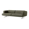 Canapé 3 places Inland AV23, Argile 0014 - aluminium poli