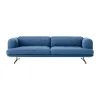 Canapé 3 places Inland AV23, Vidar 4 Denim Blue 733-pieds noirs