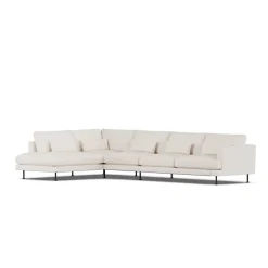 Canapé Bredhult, Caleido Beige 9600-acier noir, 4 places B2