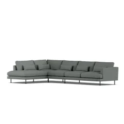 Canapé Bredhult, Caleido Grey 1240-acier noir, 4 places B2