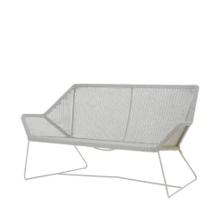Canapé Breeze weave 2 places, White grey