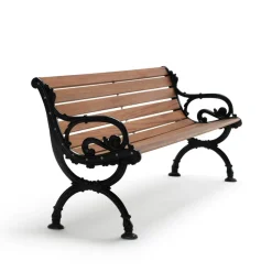 Canapé Byarum, Acajou, support noir, 185 cm