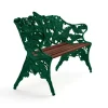 Canapé Classic, Huile de acajou, support vert