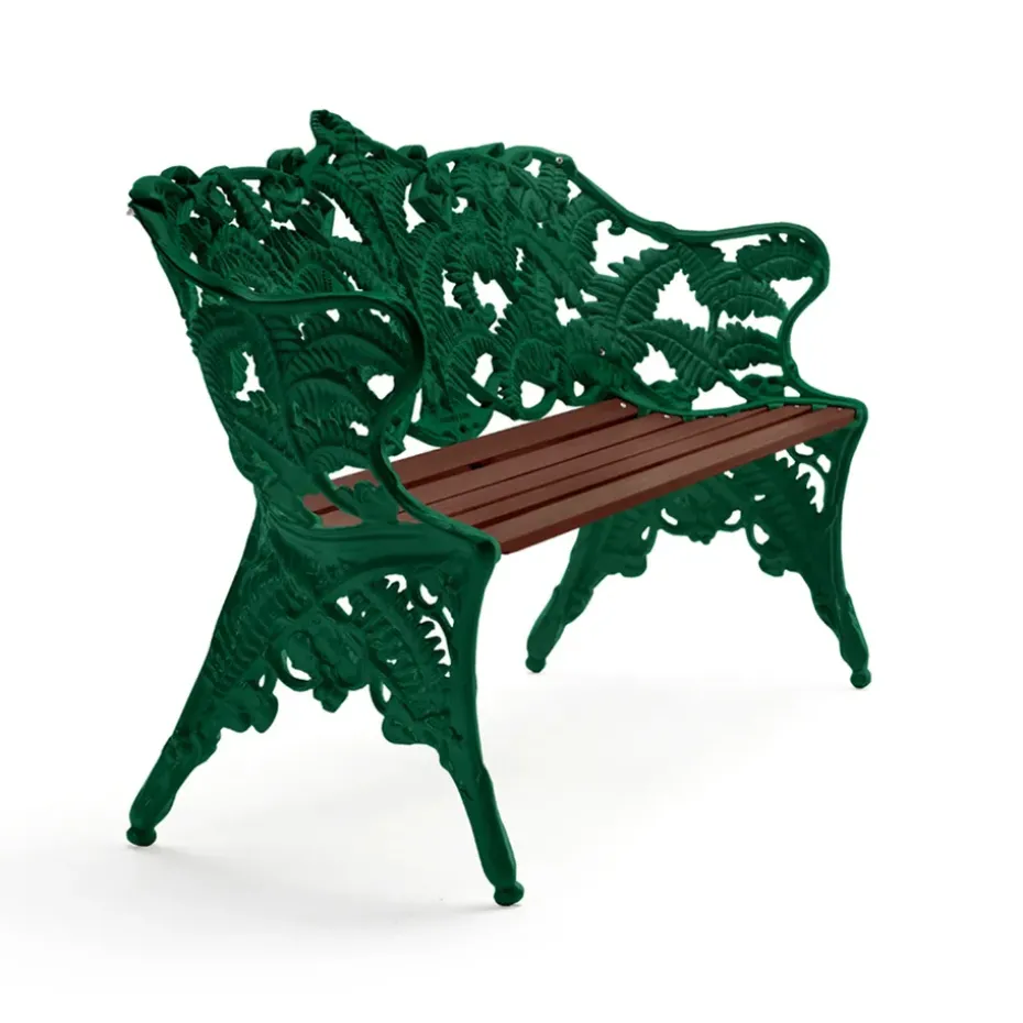 Canapé Classic, Huile de acajou, support vert