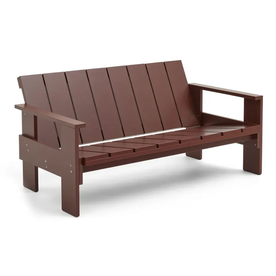 Canapé Crate Lounge en pin laqué, iron red