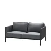 Canapé Encore 2 places, Cane-Line airtouch lava grey/ Dark grey