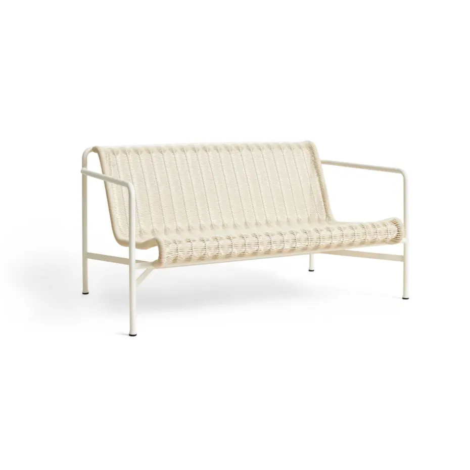 Canapé lounge Palissade Cord, Cream white