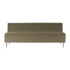 Canapé Modern Line 180x83x70 cm, Belsuede special FR 002-black