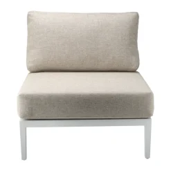 Canapé modulable Santander module central, Blanc-beige