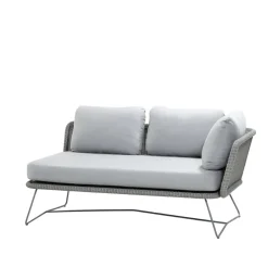 Canapé modulaire Horizon, Cane-Line Natté Light grey, gauche