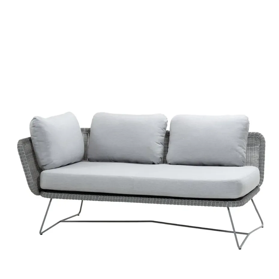 Canapé modulaire Horizon, Cane-Line Natté Light grey, droite