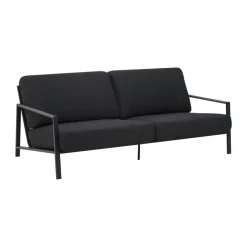 Canapé Naos, Noir-teddy black, 2,5 places
