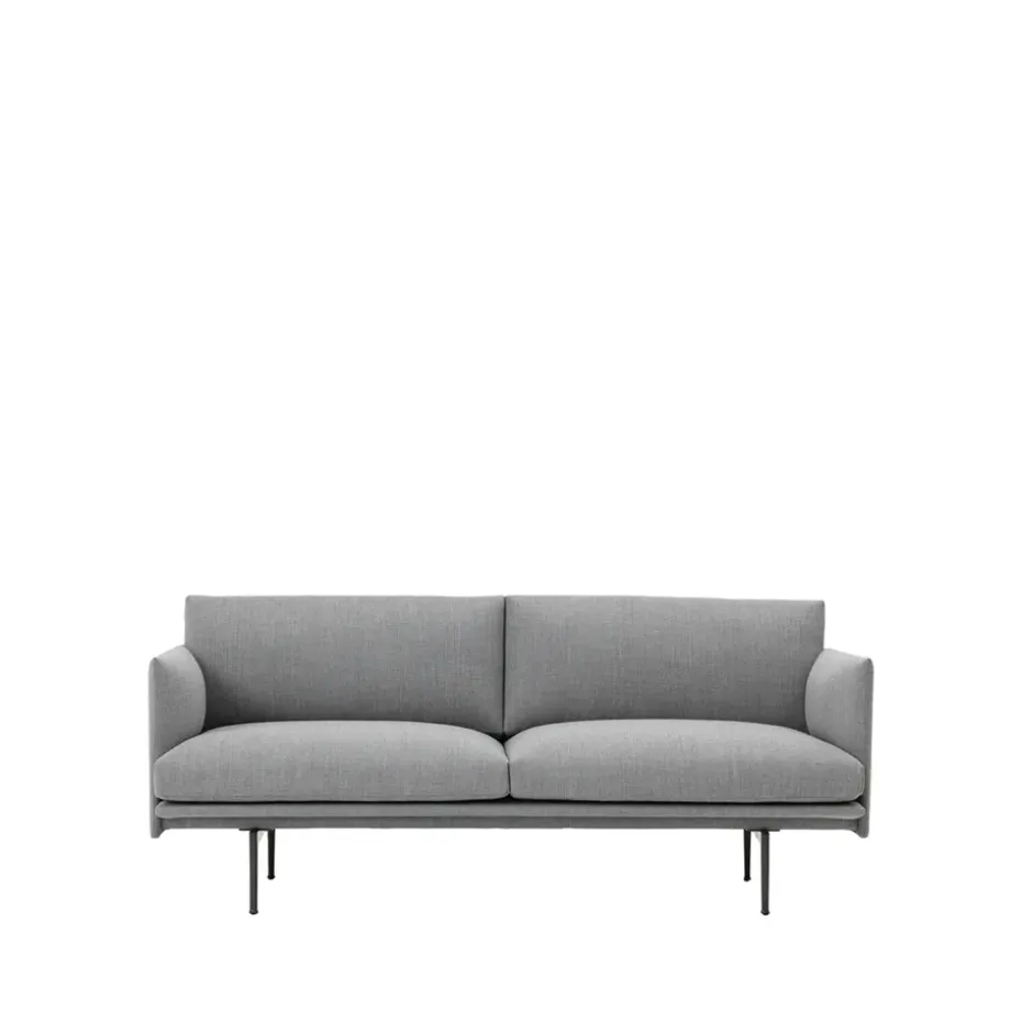 Canapé Outline 2 places, Fiord 151 grey-Black