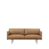 Canapé Outline 2 places, Refine leather cognac-Black
