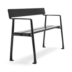 Canapé Piccolo, Lasure acajou noir, support noir