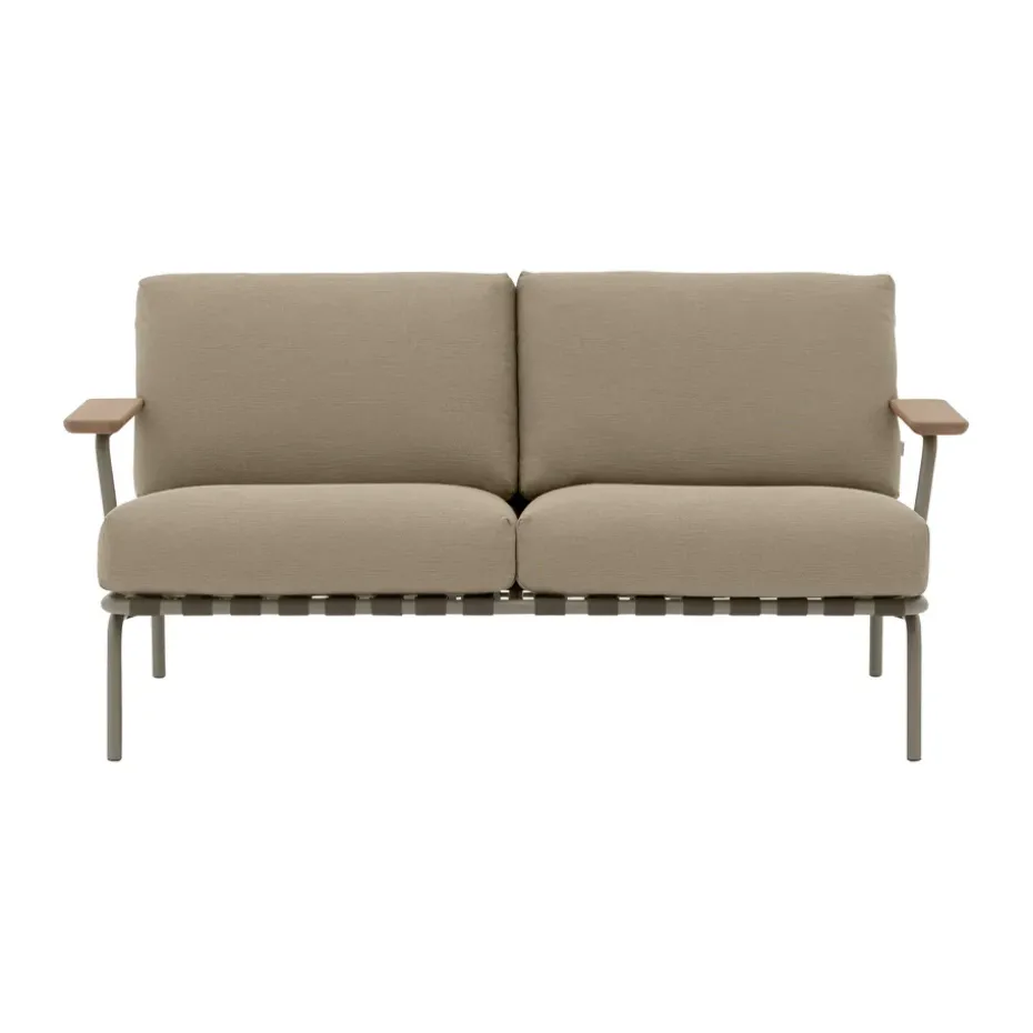 Canapé Settle 2 places, Ribbed Weave 5 Taupe
