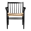 Chaise à accoudoirs J81, Nature-beech black painted