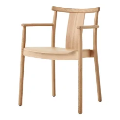 Chaise à accoudoirs Merkur, Natural oak