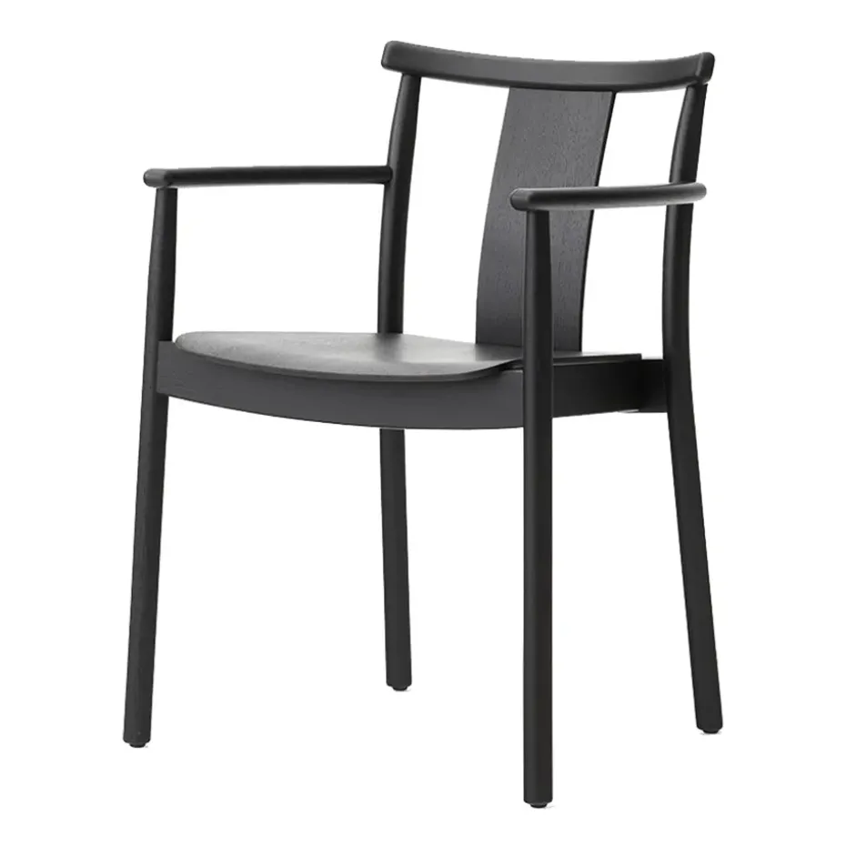 Chaise à accoudoirs Merkur, Black
