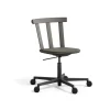 Chaise Alt sur pied pivotant avec assise rembourrée en bouleau, Hallingdal 65-153 dark grey-gris foncé 62