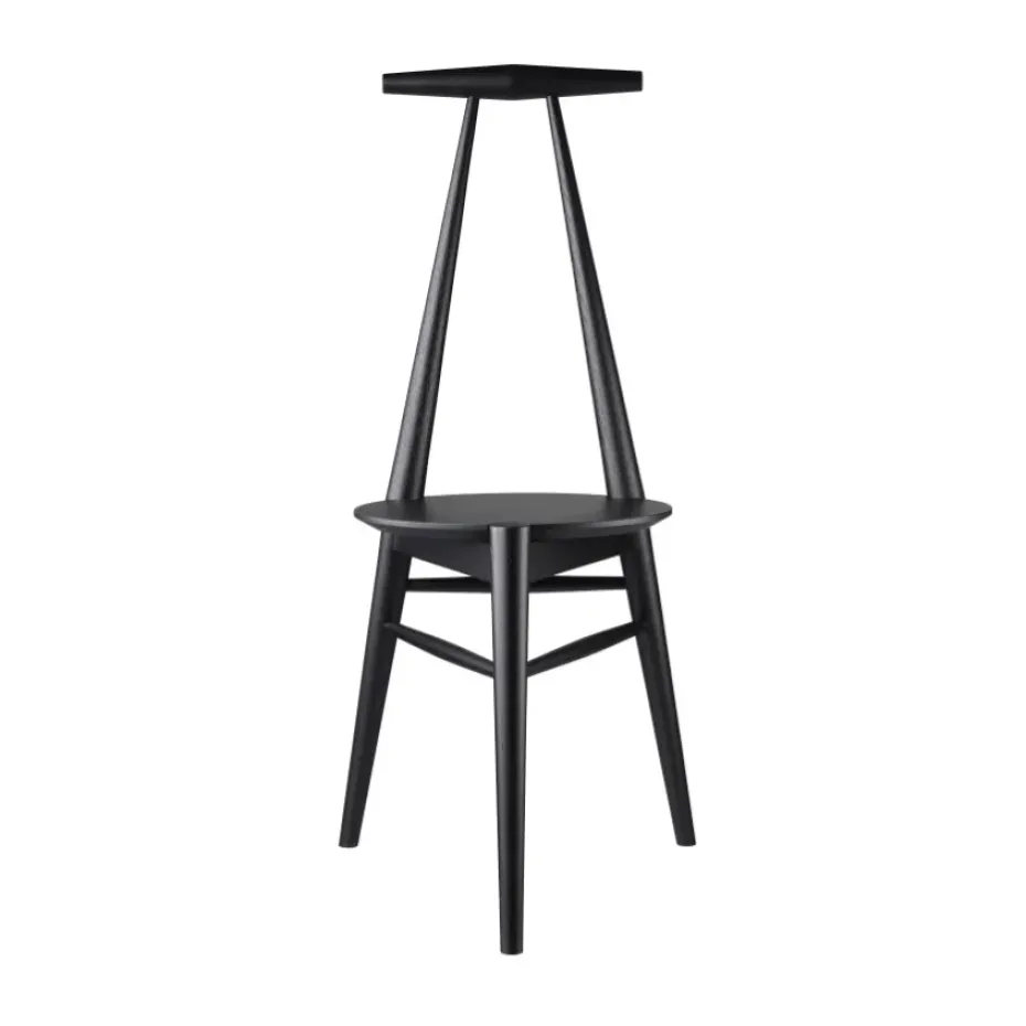 Chaise Anker J157, Oak black lacquered