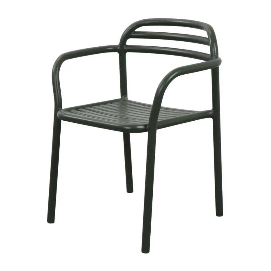 Chaise Bliss avec accoudoirs, Dark green