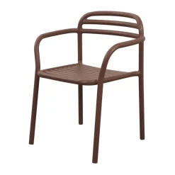 Chaise Bliss avec accoudoirs, Desert red