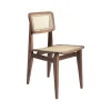 Chaise C-Chair, american walnut, rotin