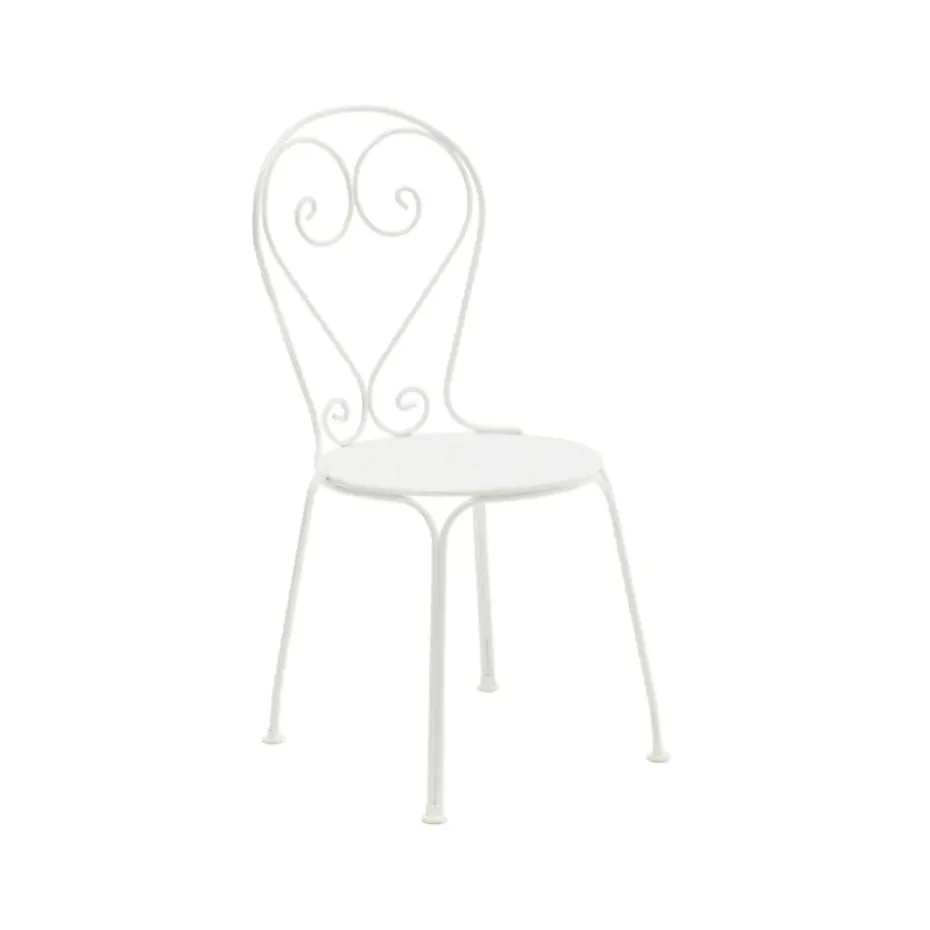 Chaise Classic No.1, Blanc, assise en tôle