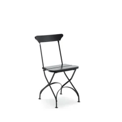 Chaise Classic No.2, Noir, support noir