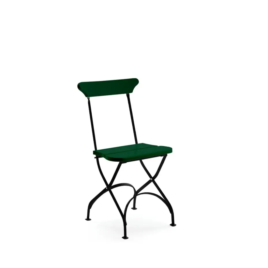 Chaise Classic No.2, Vert, support noir