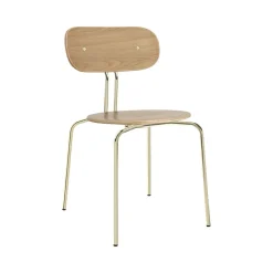Chaise Curious, Oak-brass legs