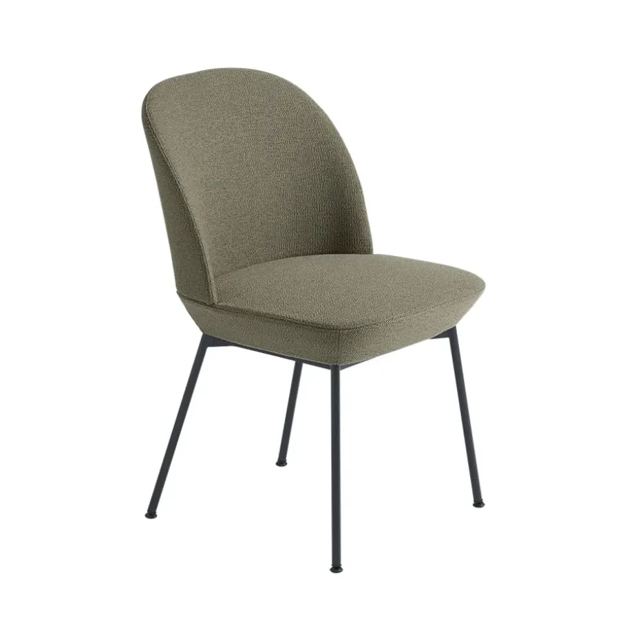 Chaise d’appoint Oslo revêtement textile, Ocean 21-Anthracite blackn