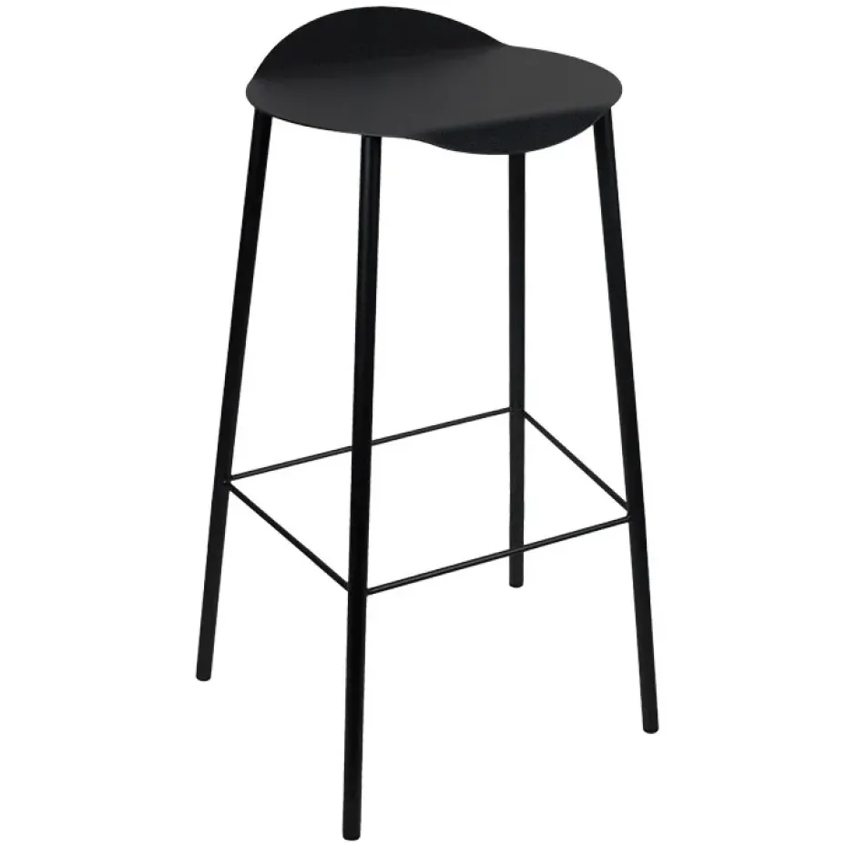 Chaise de bar Flamingo Hippo, Black-anthracite