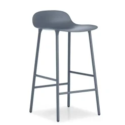 Chaise de bar Form Chair pieds en métal, bleu