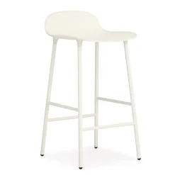 Chaise de bar Form Chair pieds en métal, blanc
